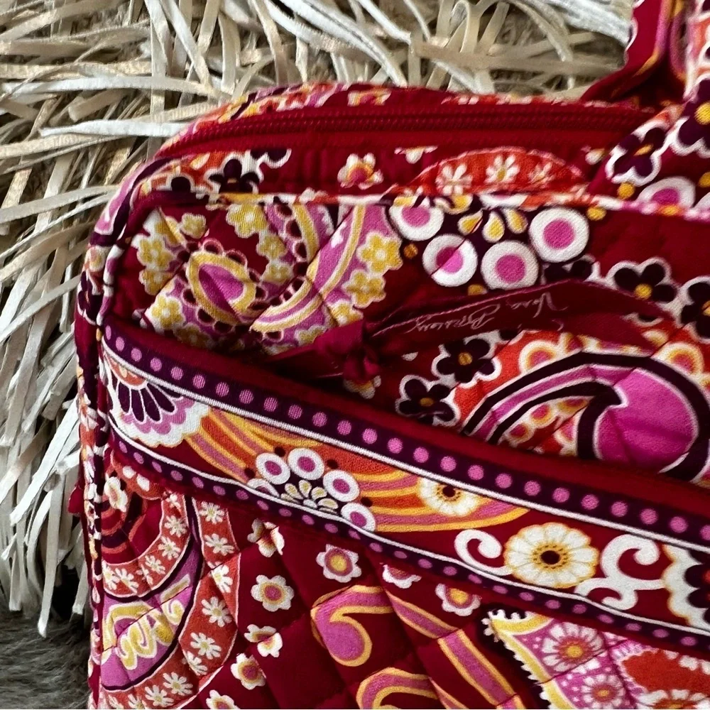 VERA BRADLEY Raspberry Fizz 2008 Quilted Soft Sided Laptop Portfolio Case Y2K